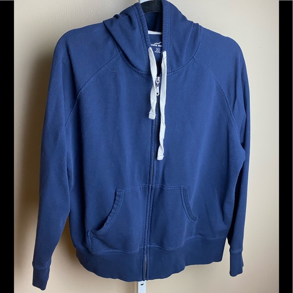 Eddie Bauer Tops - Eddie Bauer navy unisex hoodie, full zip, size XL, pockets